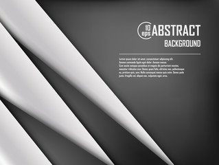 Obraz premium Abstract background of white and black origami paper. Vector illustration