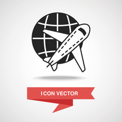logistics airplane icon