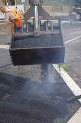 Fototapeta na wymiar road works tarmac asphalt