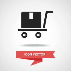 logistics freight trolley icon