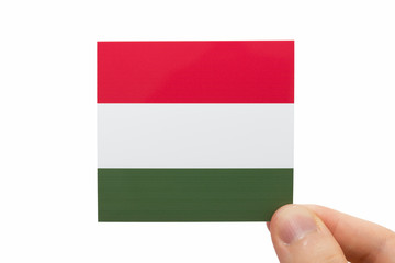 ハンガリーの国旗イメージ 白背景