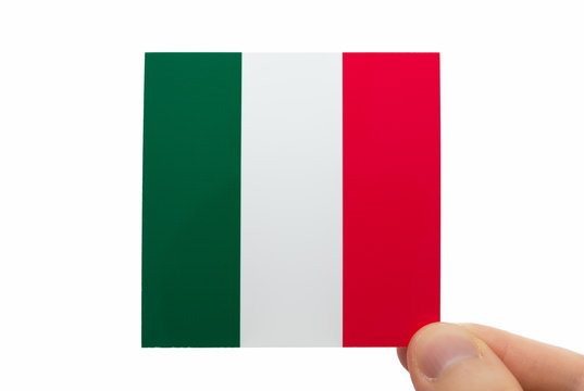 イタリアの国旗イメージ 白背景