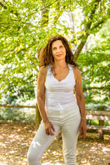 Fototapeta premium Sunny menopausal woman