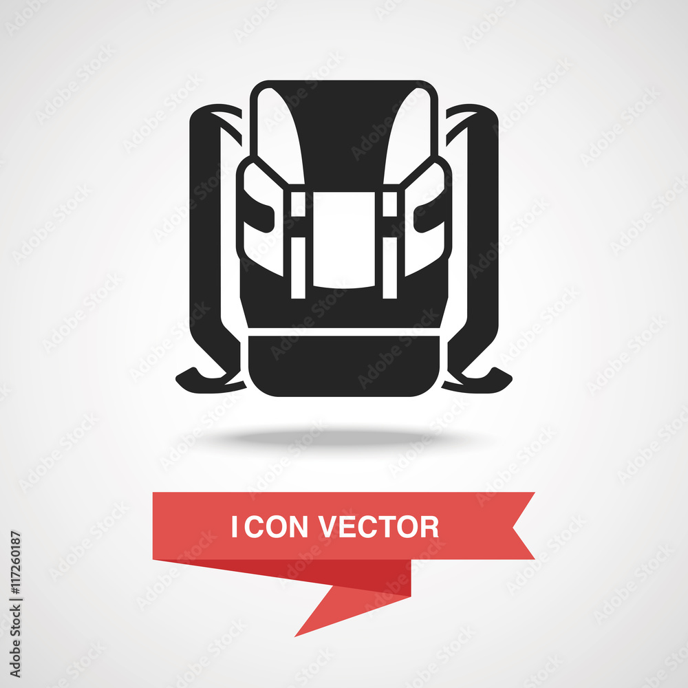 Poster backpack icon