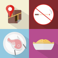 Hotel and Restaurant Icons Set
