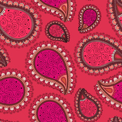 pattern based on traditional Asian elements Paisley
