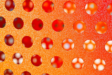 Colored metal structure of the circles