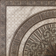 tile with abstract geometric shapes