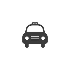 Taxi car icon. Taxi car Vector isolated on white background. Flat vector illustration in black. EPS 10