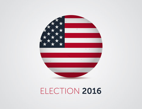 American election 2016 emblem badge logo with text.