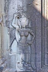 Ancient bas-relief stone carving