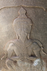 Ancient bas-relief stone carving