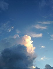evening sunny sky