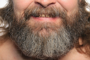 graying beard and mustache