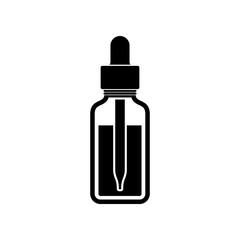Essential oil bottle icon, Dropper bottle icon - Vector