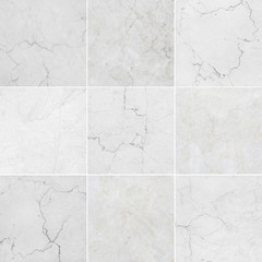 Nine gray and white marble backgrounds with natural pattern.