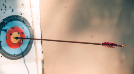 the arrow hit the target