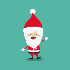 santa claus cute character icon vector isolated graphic
