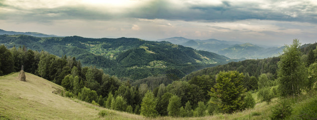 Naklejka na ściany i meble Carpathian Mountains. Pass Nemchich, Ukraine.