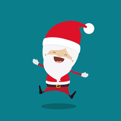 santa claus cute character icon vector isolated graphic
