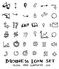 Business doodles sketch vector ink eps10