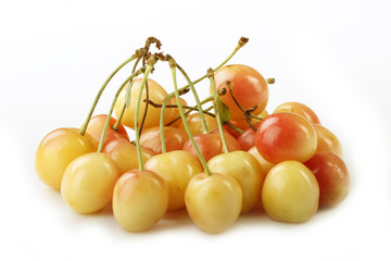 yellow cherry isolated