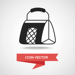 pet dog travel cage icon