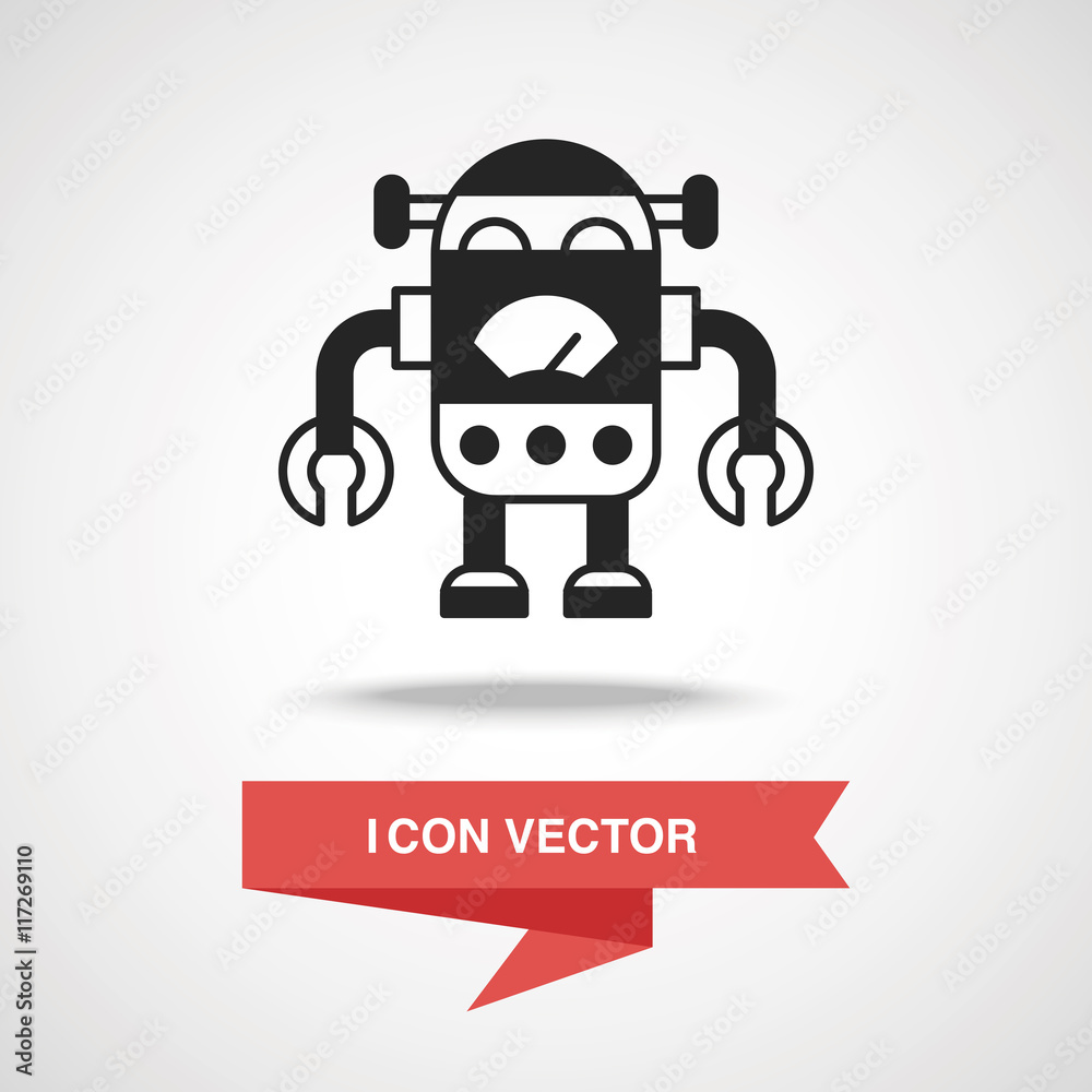 Sticker robot icon