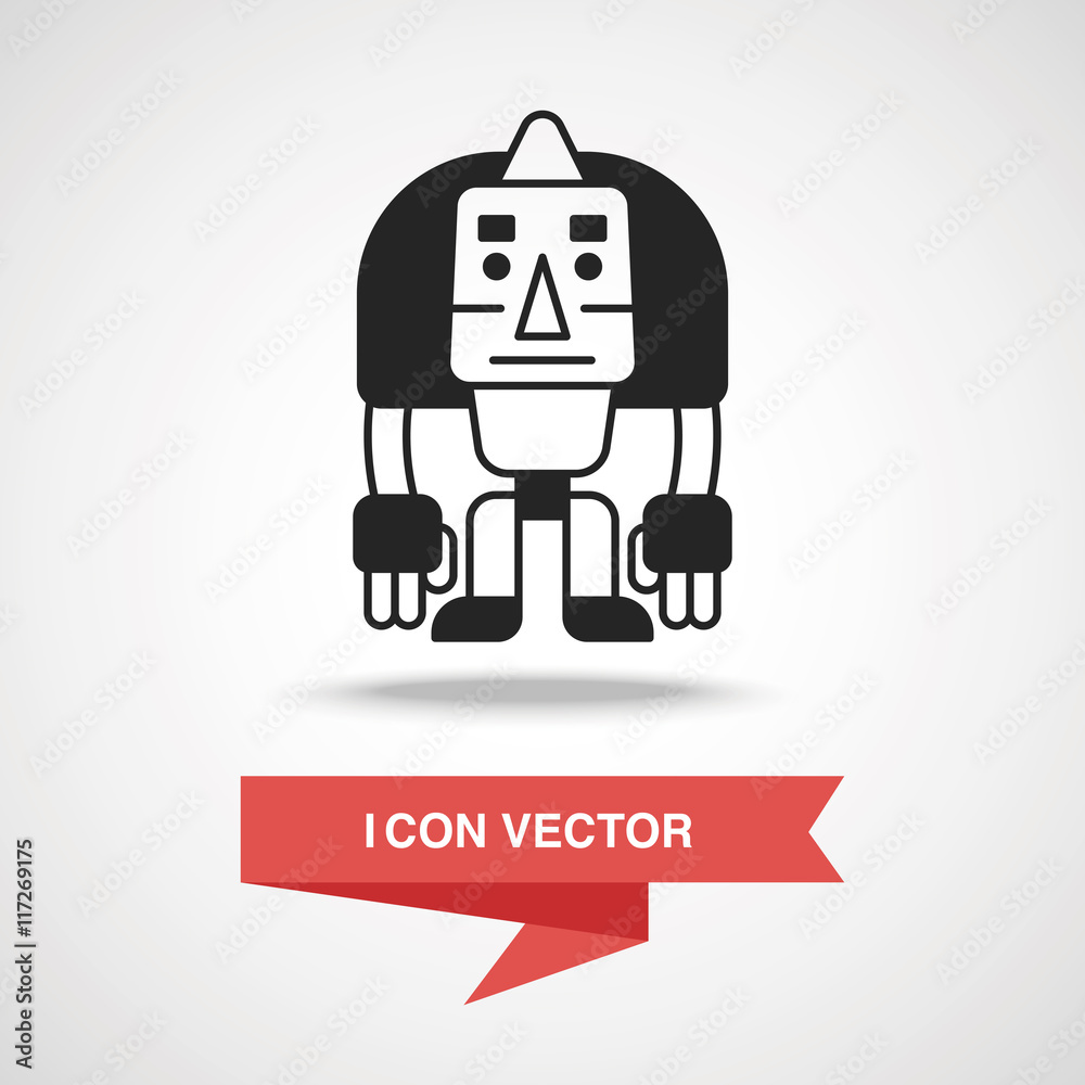 Sticker robot icon