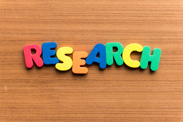 research colorful word