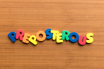 preposterous colorful word