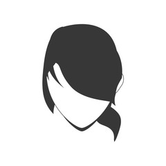 Avatar female concept represented by woman head icon. Isolated and flat illustration
