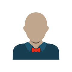 Avatar male concept represented by man head and torso icon. Isolated and flat illustration
