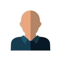 Avatar male concept represented by man head and torso icon. Isolated and flat illustration