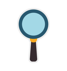 Search concept represented by lupe icon. Isolated and flat illustration