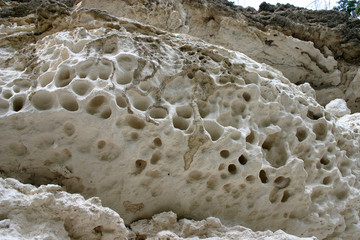 limestone rocks with pores