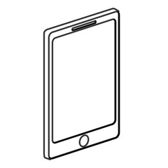 flat design modern cellphone icon vector illustration