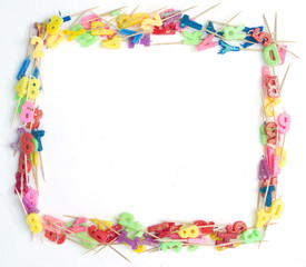 random bBrtday candels  frame