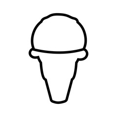 Dessert and sweet concept represented by ice cream icon. Isolated and flat illustration