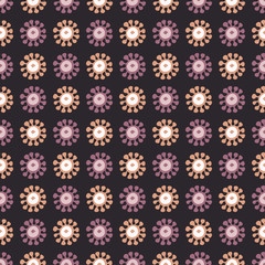 Ethnic boho seamless pattern with decorative flowers. Print. Cloth design, wallpaper.