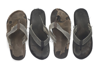 Men's beach sandals on a white background.