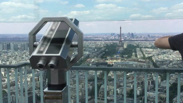 Montparnasse Tower Panoramic Observation Deck In Paris, 4k. The Montparnasse Tower Panoramic Observation Deck has the most beautiful view of Paris.