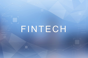 Fototapeta premium Fintech or financial technology word