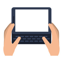 flat design cellphone with buttons icon vector illustration