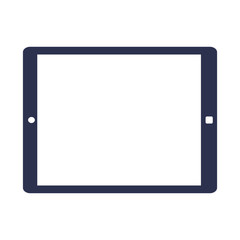 flat design single tablet icon vector illustration