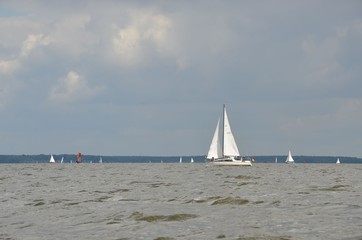 Segelboote auf dem Steinhuder Meer - Unwetterstimmung
