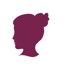 Female and woman concept represented by person icon. Isolated and flat illustration