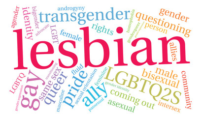 Fototapeta premium Lesbian Word Cloud