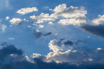Dark clouds before thunderstorm and rain