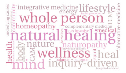 Fototapeta premium Natural Healing Word Cloud